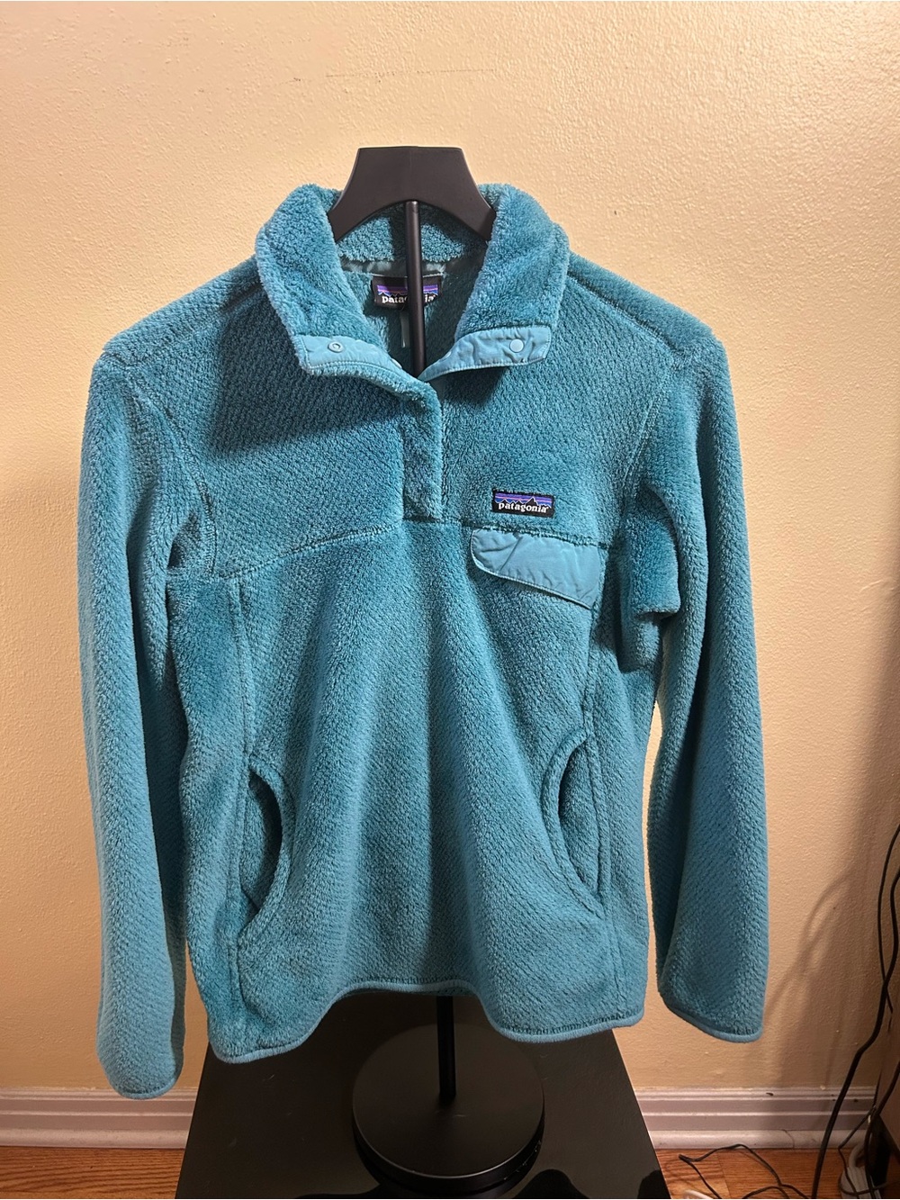 Patagonia Women's Teal Snap-Front Fleece Pullover